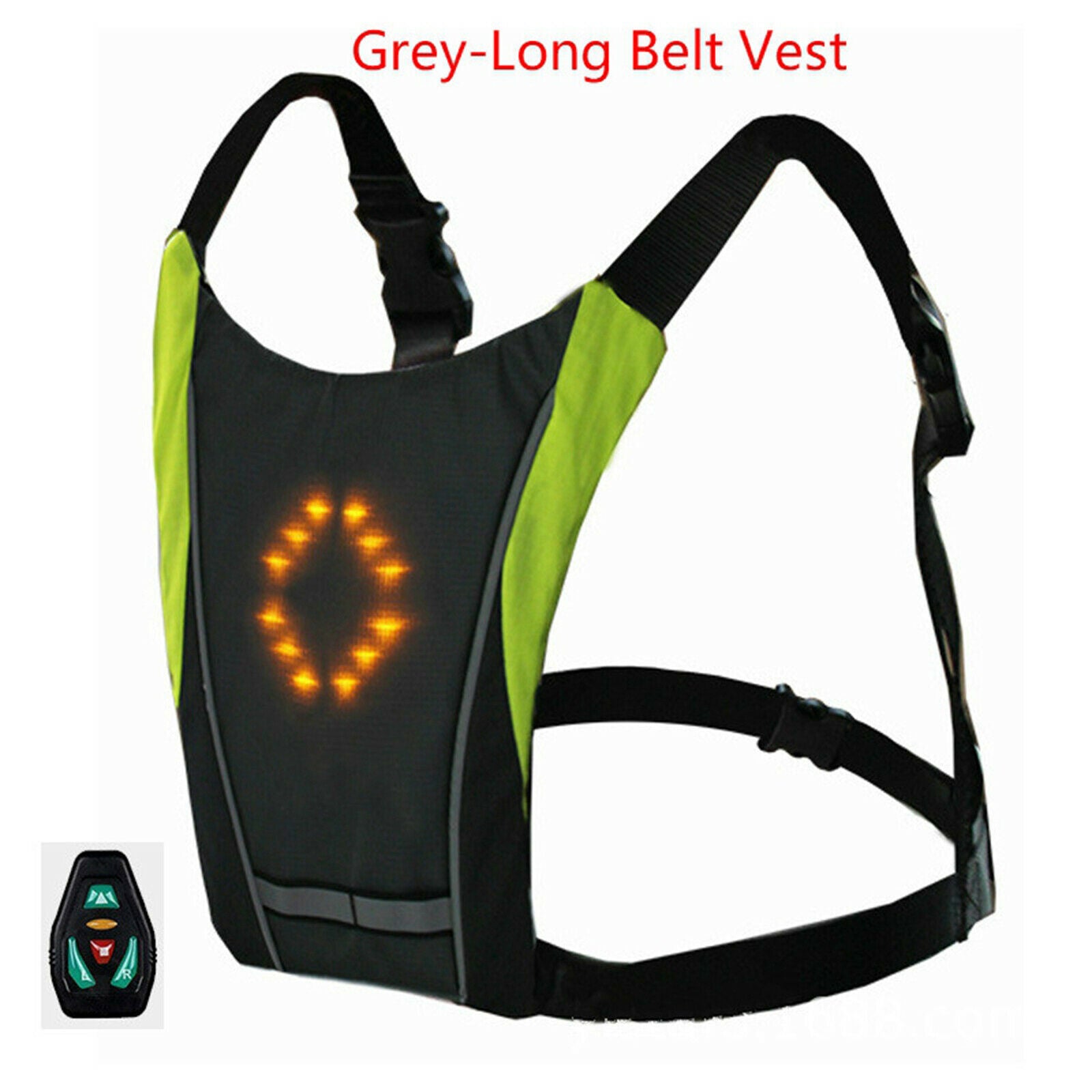 4-Mode LED Turn Signal Vest Direction Indicator Wireless Safety Backpack