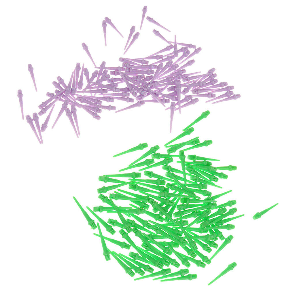 200 Pieces of Quality Tips with 2BA Thread for Soft Darts,  And Green