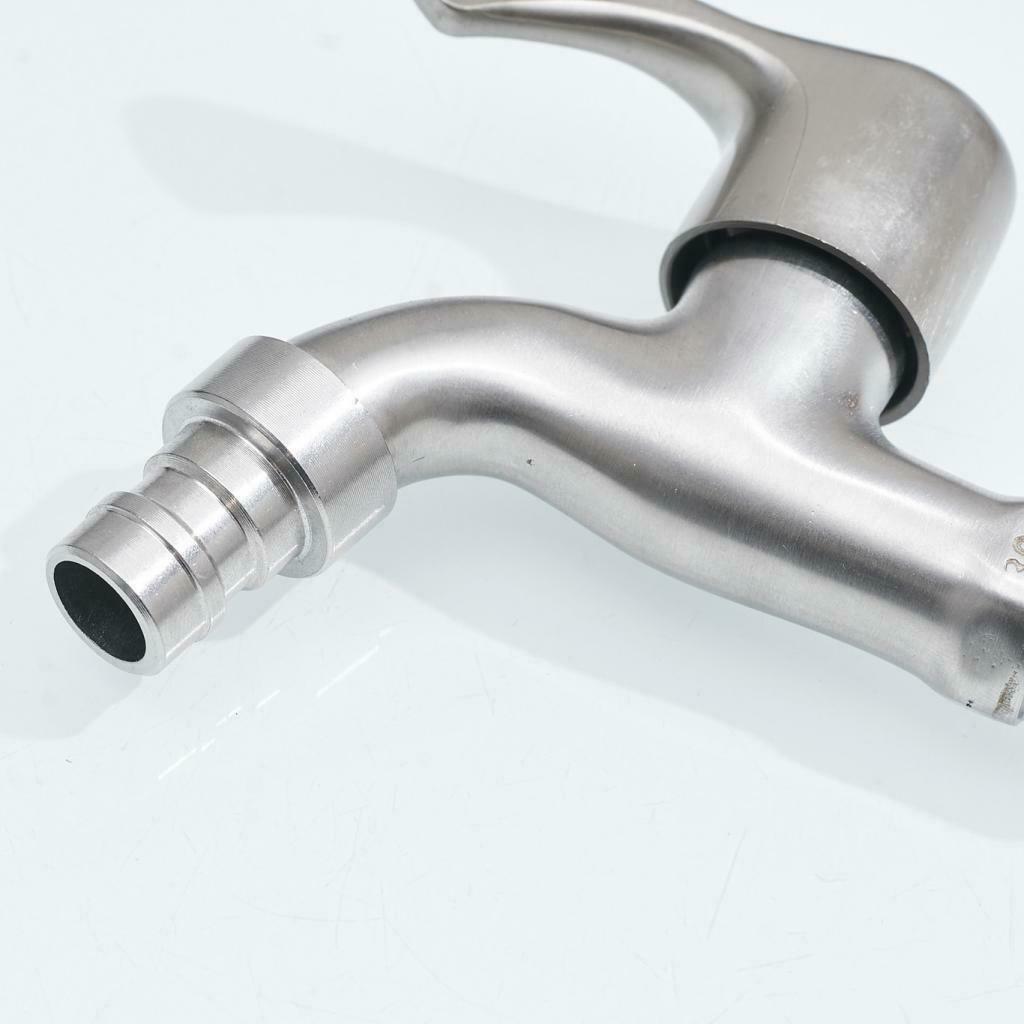 Washing Machine Faucet Cold Water Wall Tap 304 Stainless Steel Single Handle