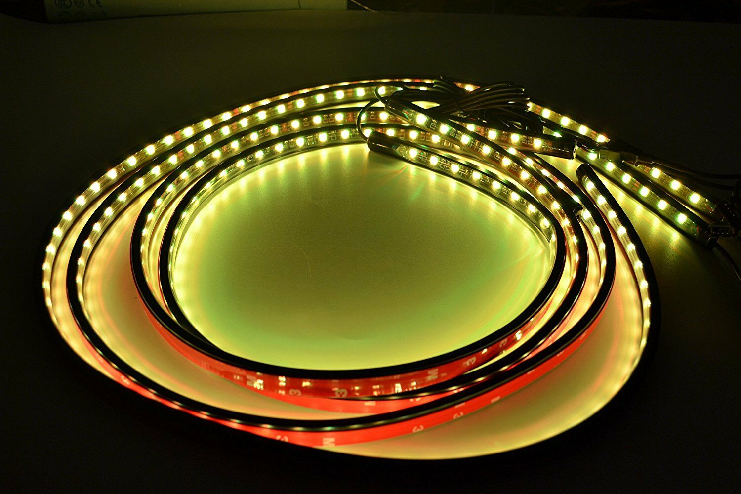 4x 8Color LED Underglow Underbody System Under Car Tube Neon Light Kit Remote