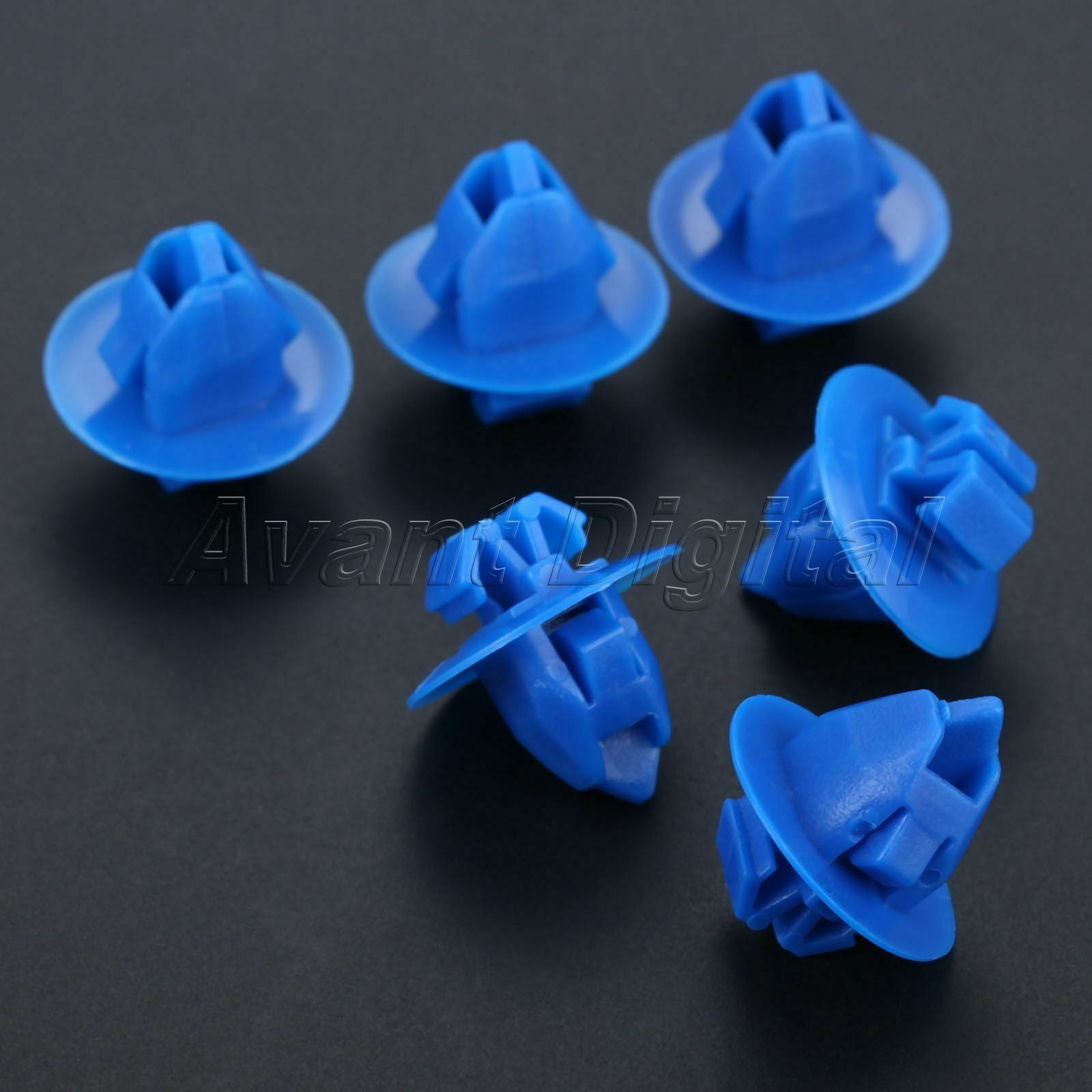 50x Auto 10mm Fasteners Fixed With Wheel Eyebrow Push Type Triming Clips Plastic