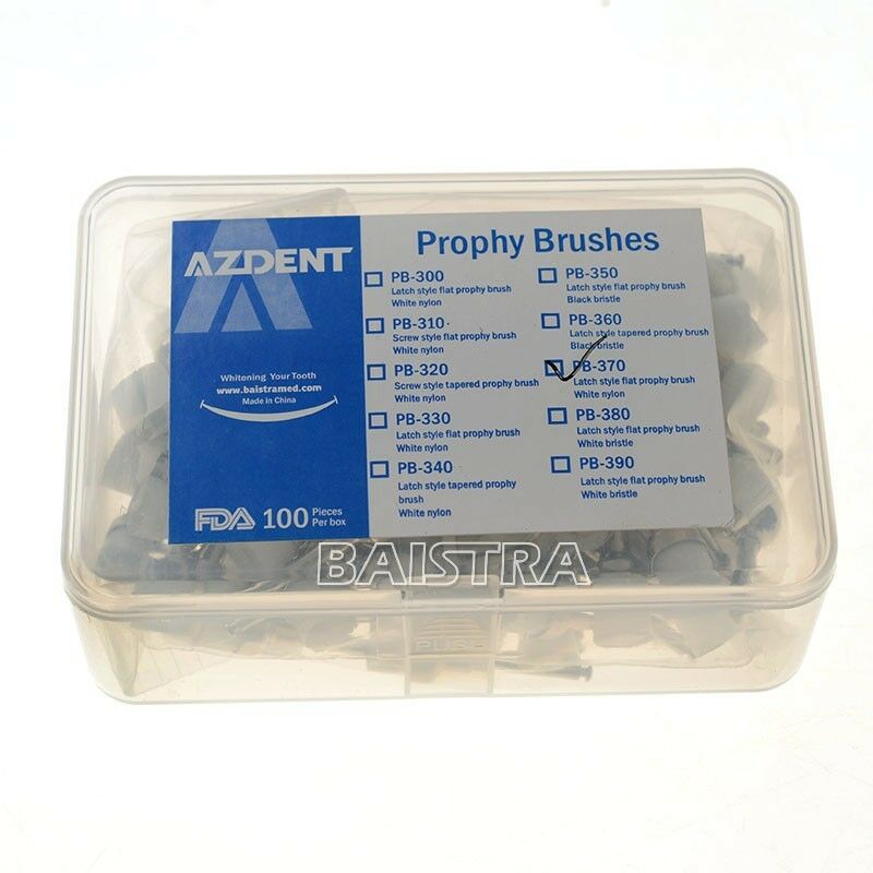5X AZDENT Dental Prophy Polishing Brush Bowl Shape Brushes White Nylon PB-370