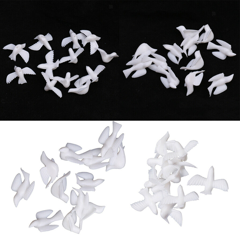 24pcs Artificial Pigeons in PVC for Christmas, Halloween Decoration - Small
