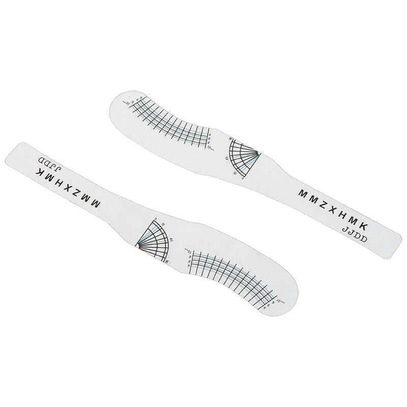 2Pc Eyelash Extension Styling Ruler Measuring Ruler Tool Before & After L.l8