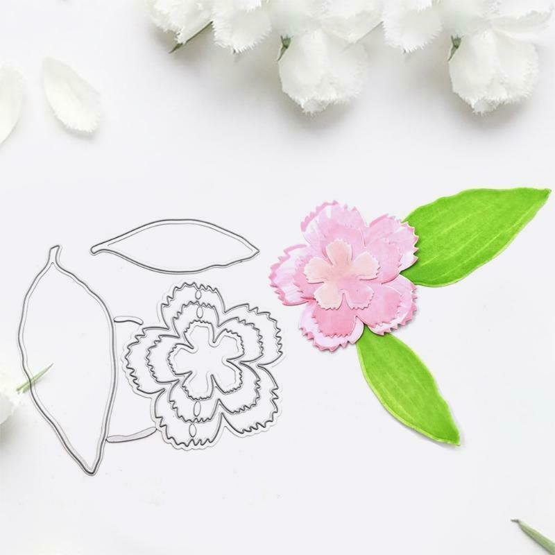 Flower Leaf Metal Cutting Dies Stencil DIY Scrapbooking Album Paper Template