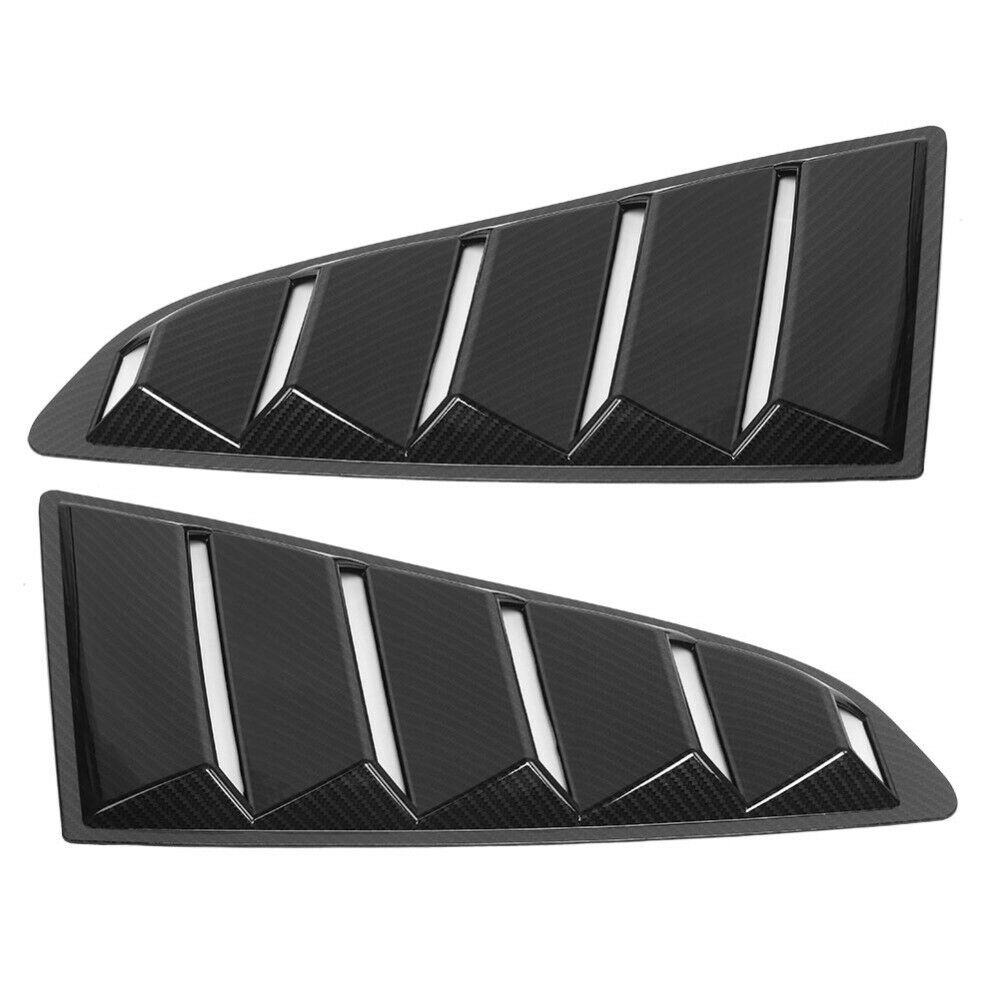 Car Rear Side Window Blinds Quarter Louver Cover For Ford Mustang 15-17 ABS new