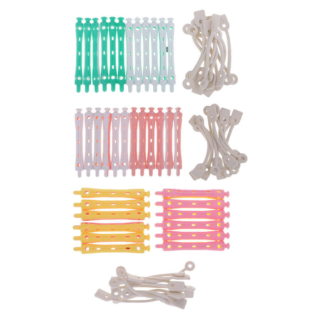 36Pcs Non-Slip Perming Rods Rollers Perm Curlers for DIY Waves Hair Rods