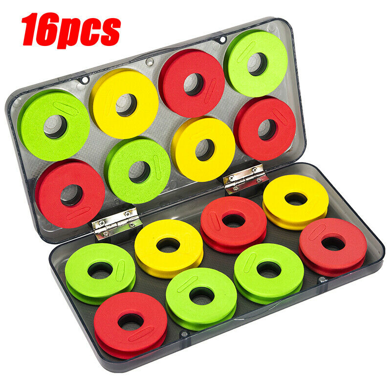 16Pcs Foam Winding Board Fishing Line Shaft Bobbin Spools Tackle Box Red LinBDA