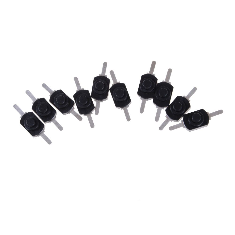 10pcs Flashlights Switches DC 30V 1A On/Off Push Button Switch Electric Torch DD