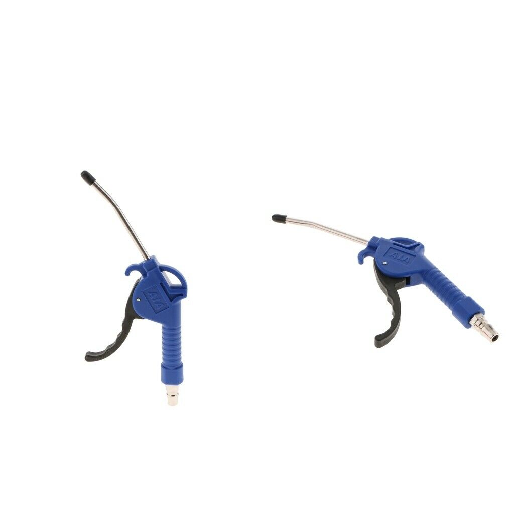 2Pcs Air Compressor Blow Gun Nozzles Inflation Needle Spray Blower Set Blue