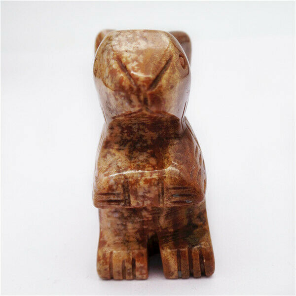 49x40x23mm Natural Old Ocean Jasper Carved Squirrel Decoration Statue HH8070
