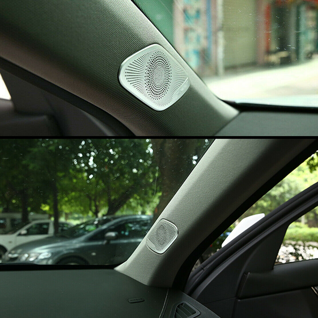 Front A-Pillars Stereo Speaker Cover Trim fit for Cadillac ATS/ATS-L 2014-18