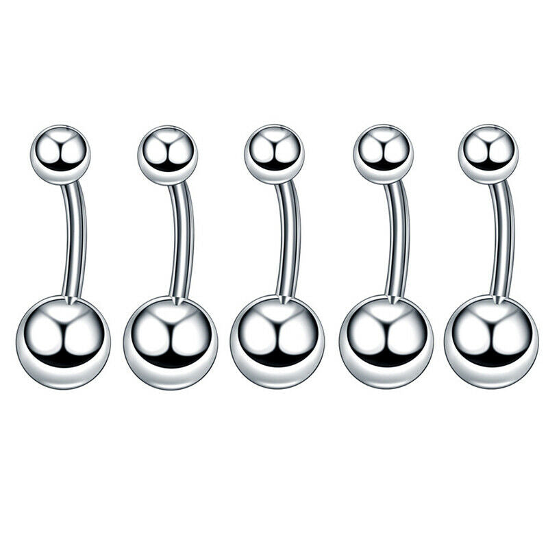 60Pcs Steel Mixed Nose Lip Eyebrow Tongue Belly Bar Ring Body Piercing Je.l8
