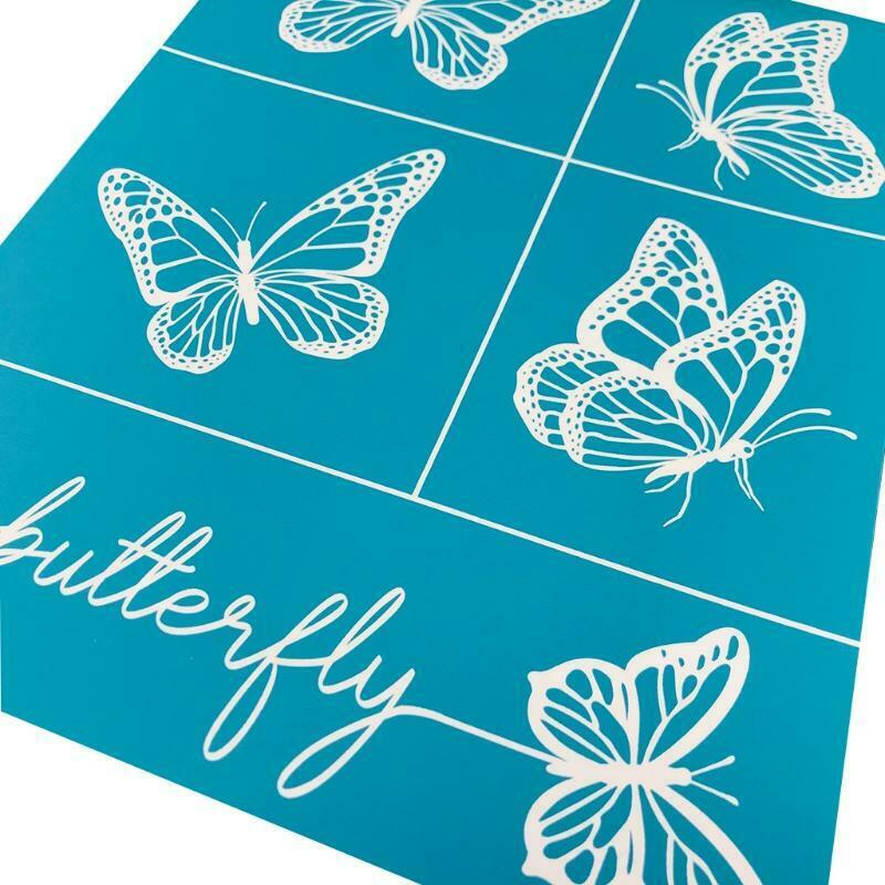 Butterfly Self-Adhesive Silk Screen Printing Stencil for Painting on Wood DIY