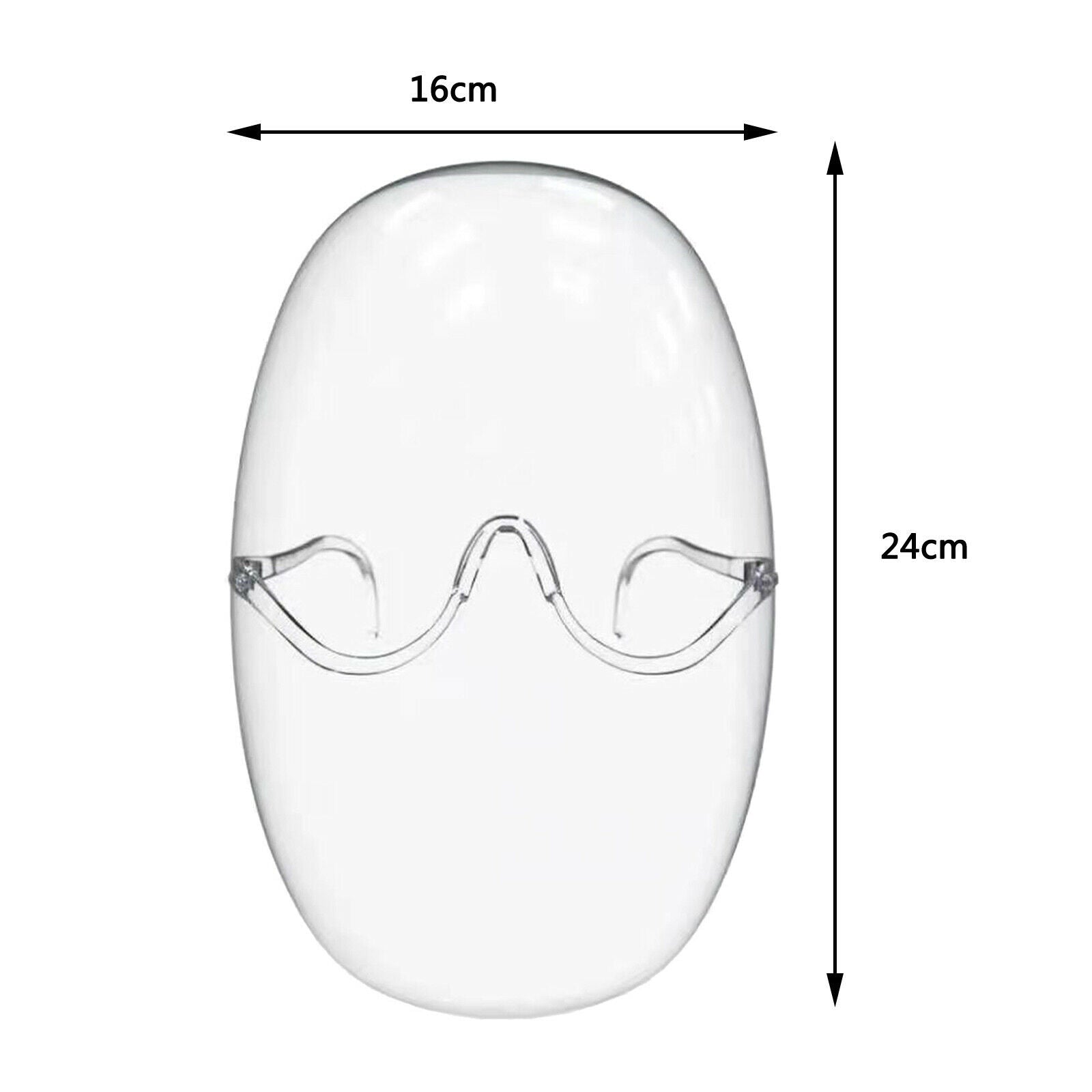 Oversized Faceshield Full Face Visor Clear Anti-Spray Waterproof Easy Clean