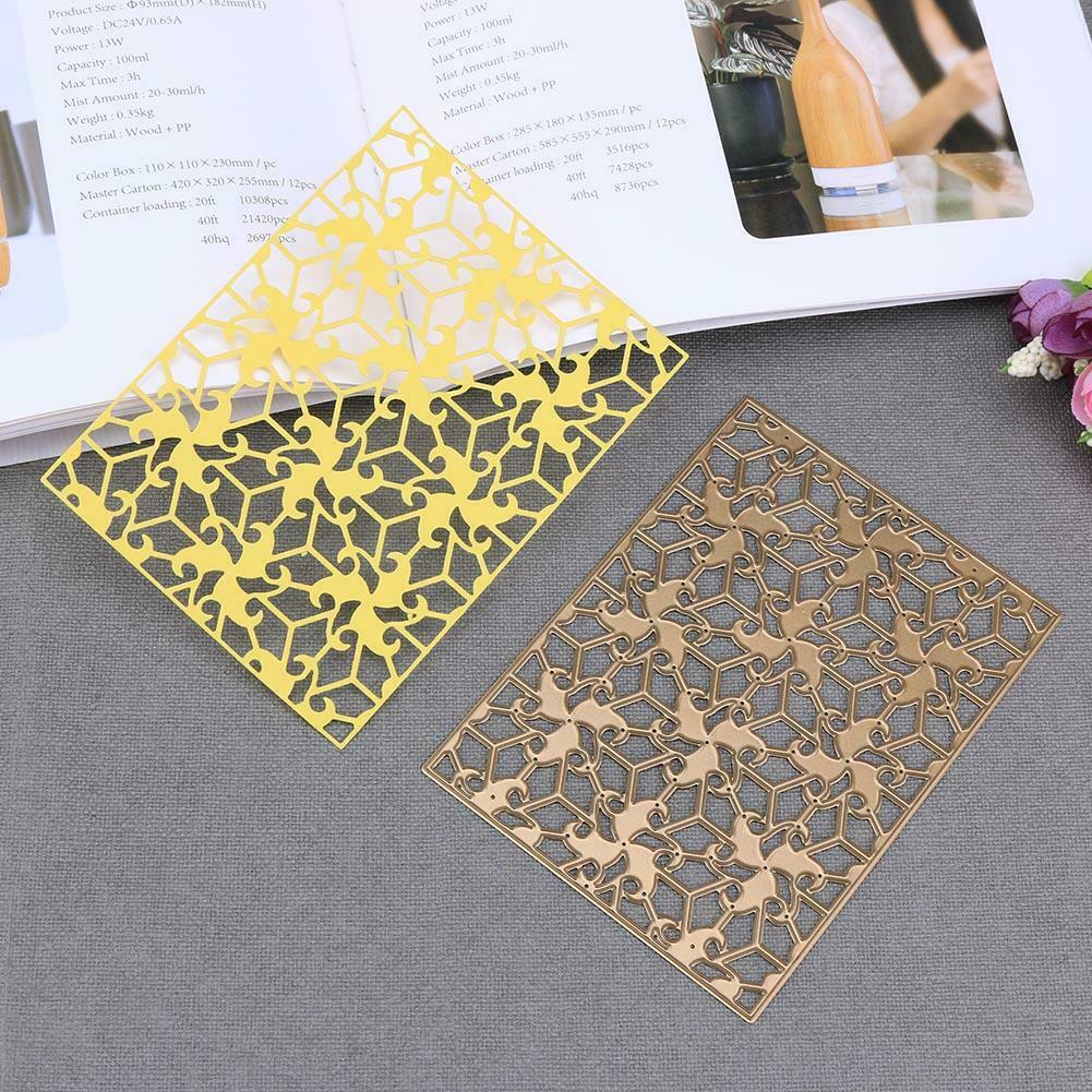Hexagonal Flower Embossing Cutting Die Stencils DIY Scrapbooking Craft Tool @