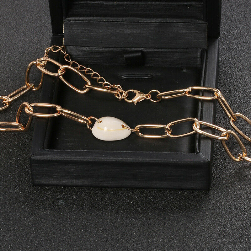 Natural Cowrie Sea Shell Statement Choker Necklace Bohemia Beach Women Je.l8
