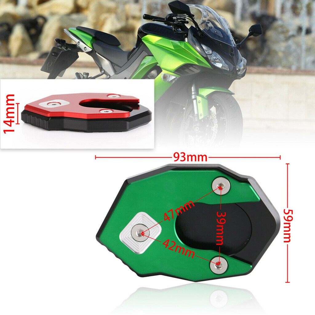 Kickstand Side Stand Enlarge Pad Support Base  For Kawasaki Z1000 Z650 ZX10R