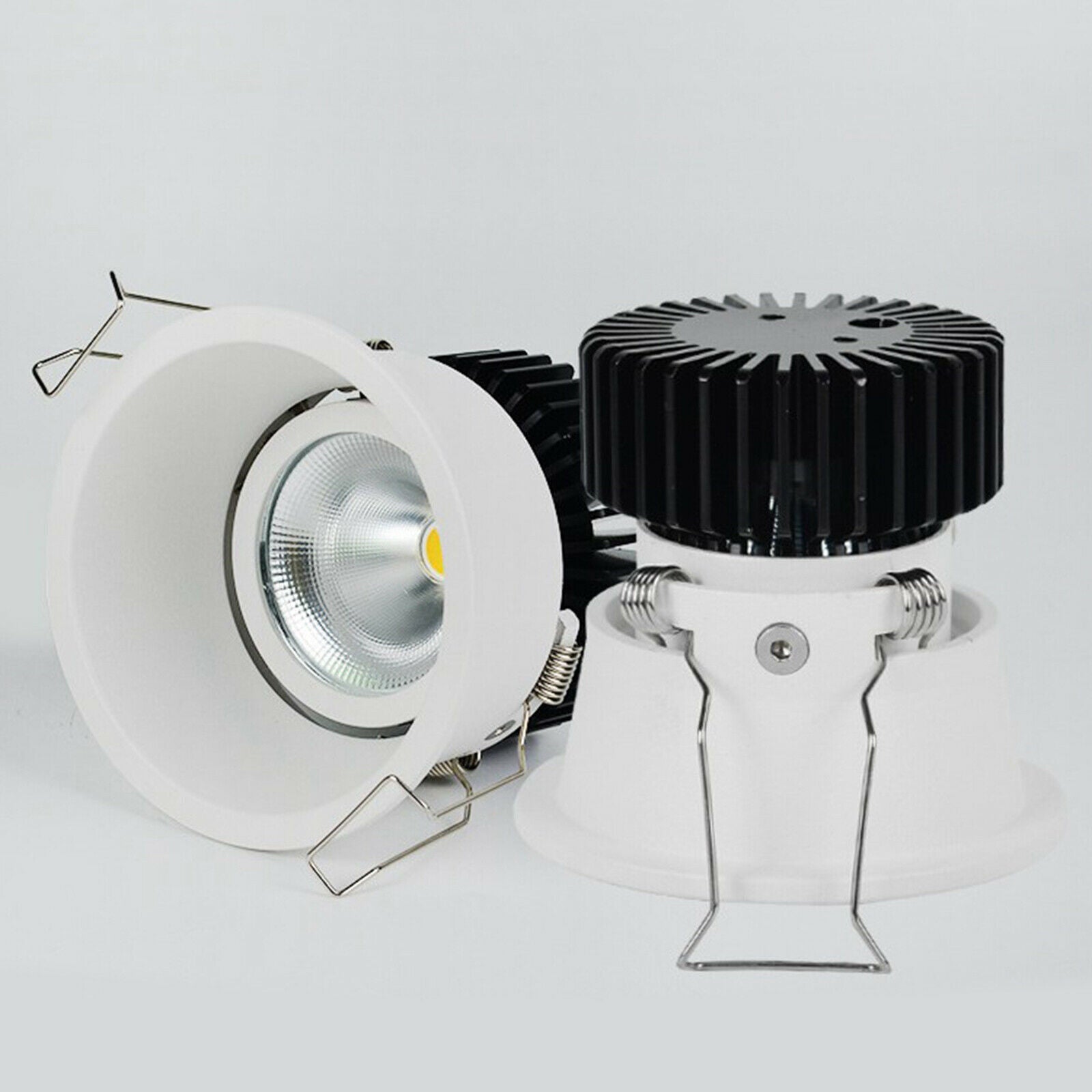 Aluminum LED Recessed Downlight 4000K Ceiling Light Office White_7W_75mm