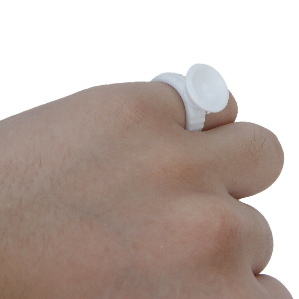 100pcs Eyelash Glue Disposable Tattoo Ink Cups Pigment Holder Ring