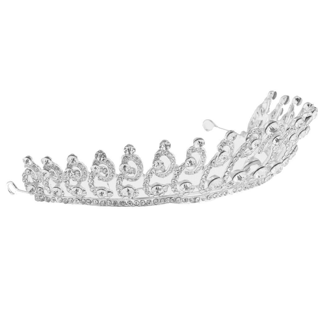 Fashion Tassel Bridal Tiaras Crystal Hairpin Sliver Princess Crown Hair Hoop