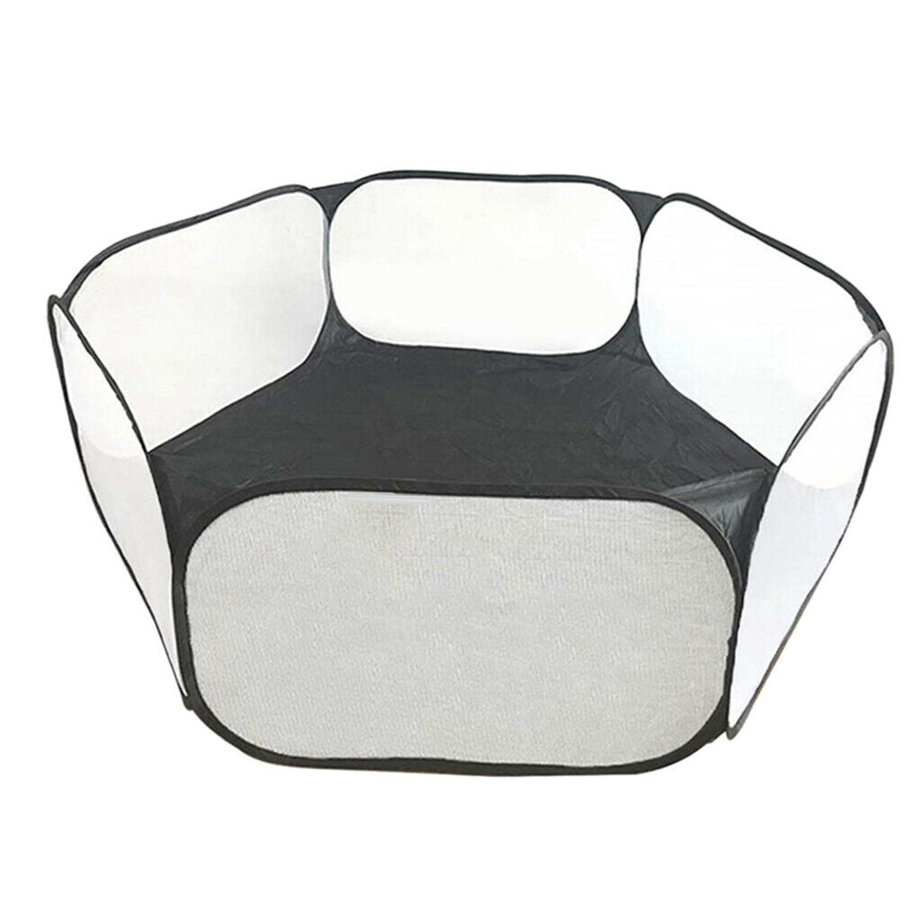 Small Pet Playpen Cage Hamster Rabbit Squirrel Indoor/Outdoor Black