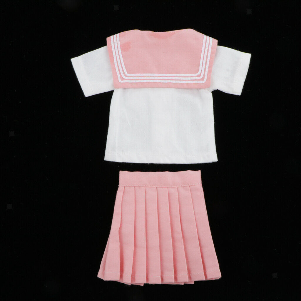 2x 1/4 Uniform Skirt Suit Outfit for BJD DOD MSD 43cm Clothes DIY Accessory