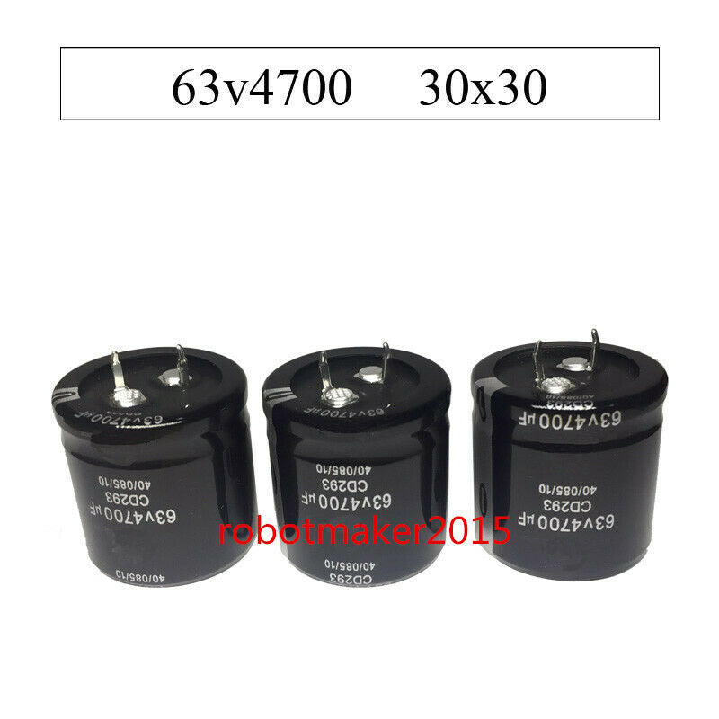 2 Pins 4700uf 4700mfd 63V 30*30 Electrolytic Capacitor CD293 High Temperature