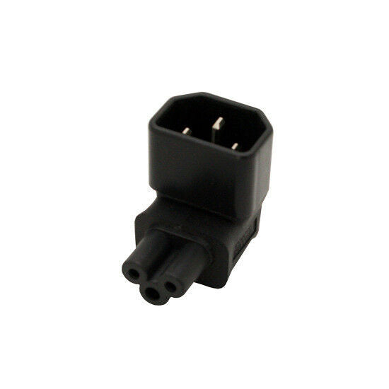1PCS IEC320 C5 Receptacle C14 Adapter 10A 250V 90 Degree Angle Power Adapter