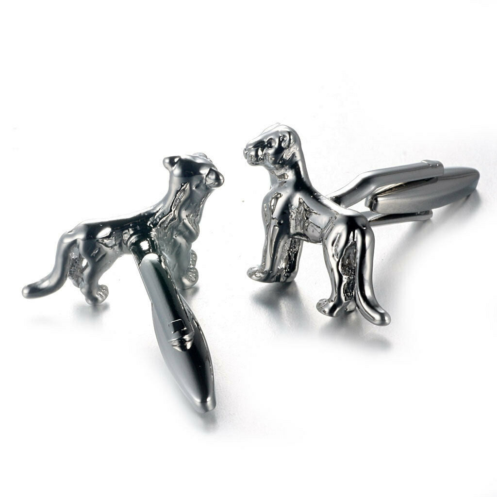 Leopard Style Copper Suit Cufflinks Unique Sign Business Gift for Men