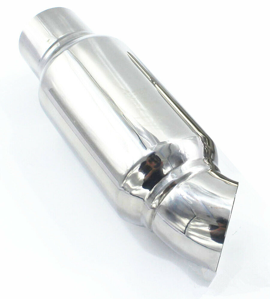2 Inch Round Car Exhaust Pipe Sound Tuning Muffler Polished Bent Downpipe Branch