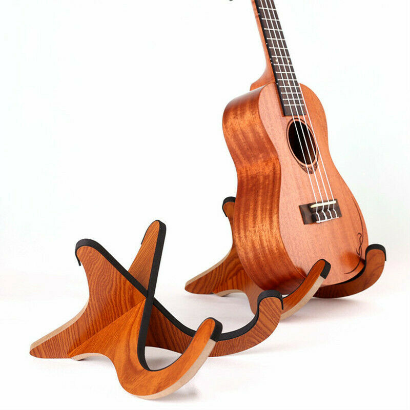 1 PC Guitar Ukulele Holder Stand Wooden Collapsible Guitar Display Stand Rack