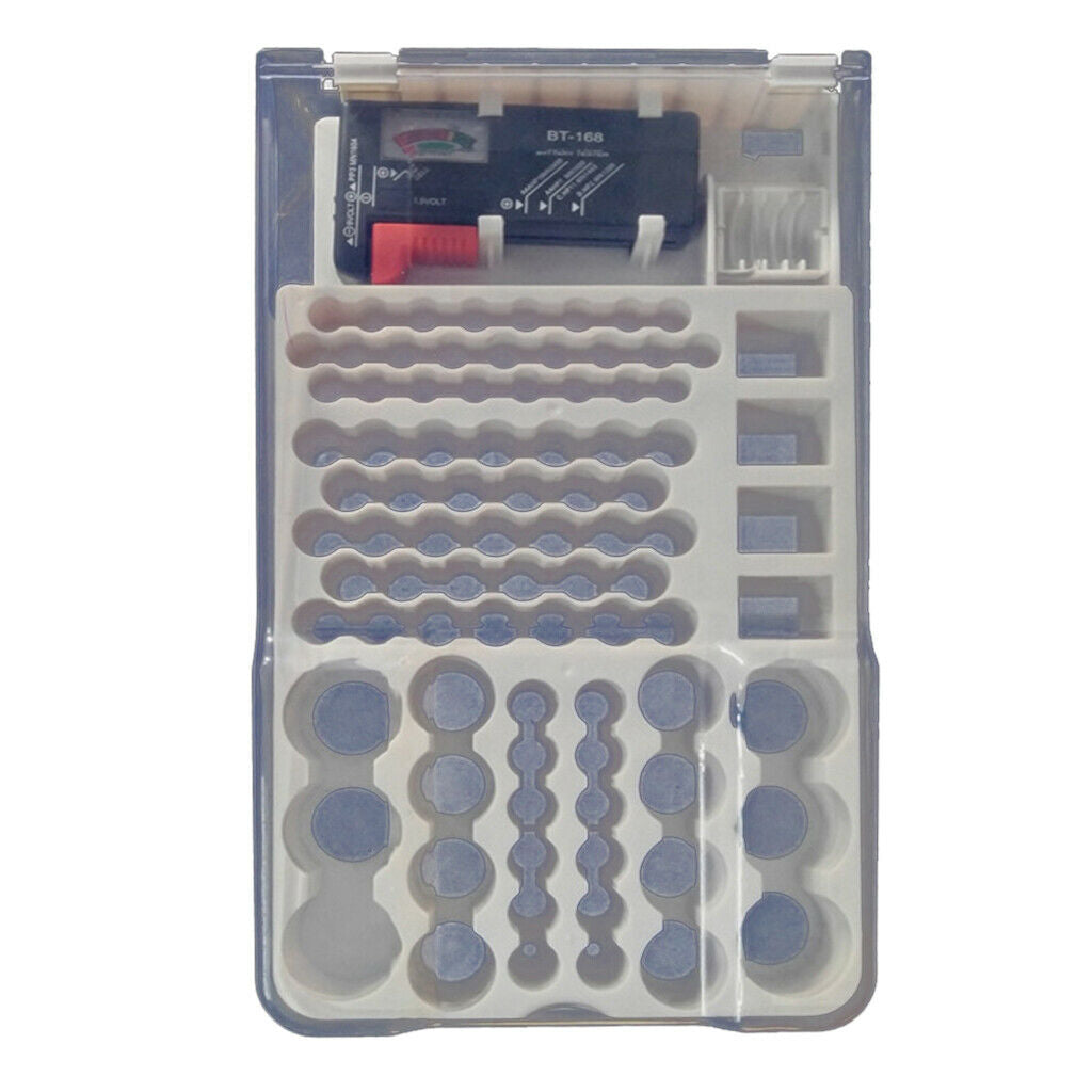 Battery Organizer w/ Removable Tester 93 Batteries Various Sizes Holder