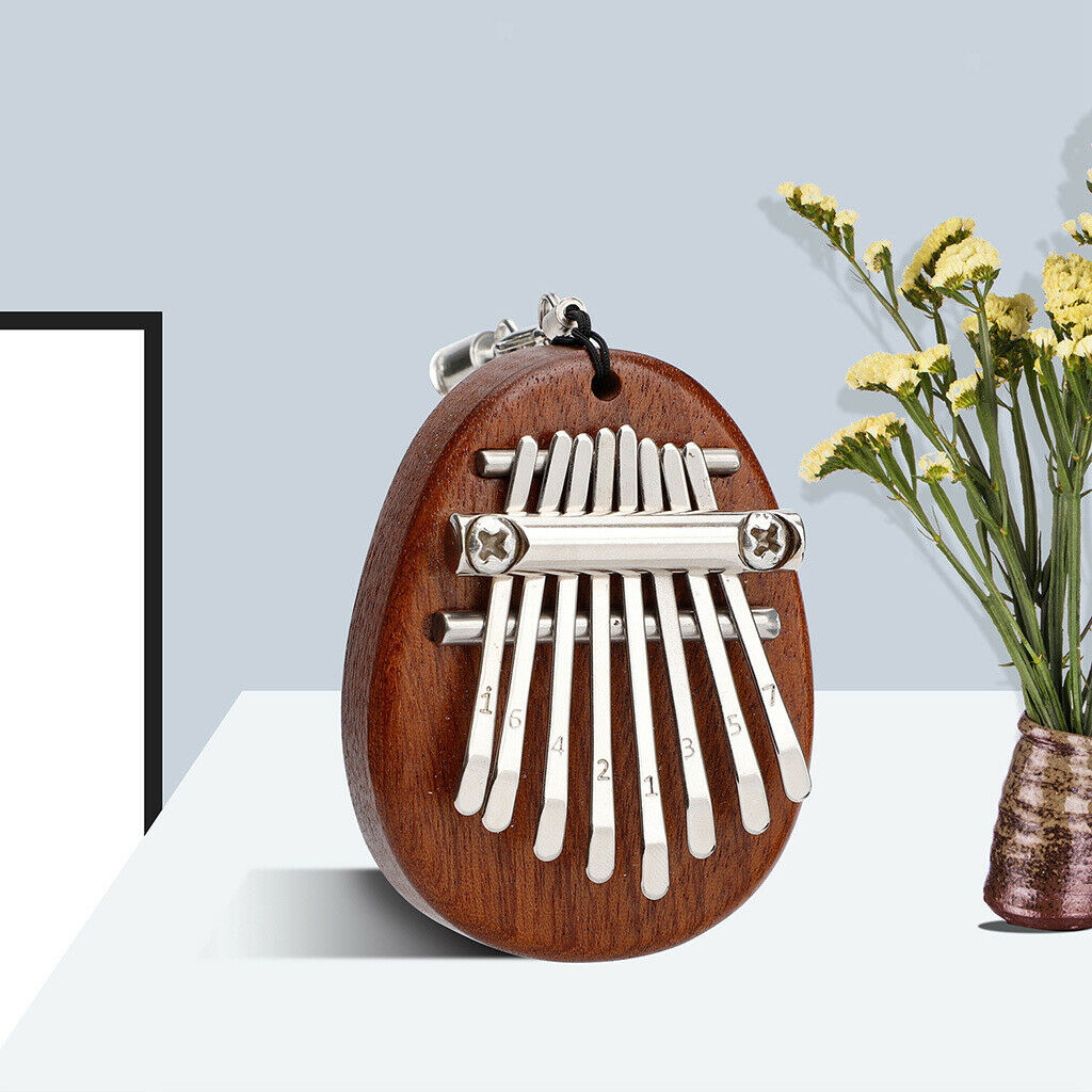 8 Keys Kalimba Thumb Piano Pendant Can Play Great Sound for Friends oval