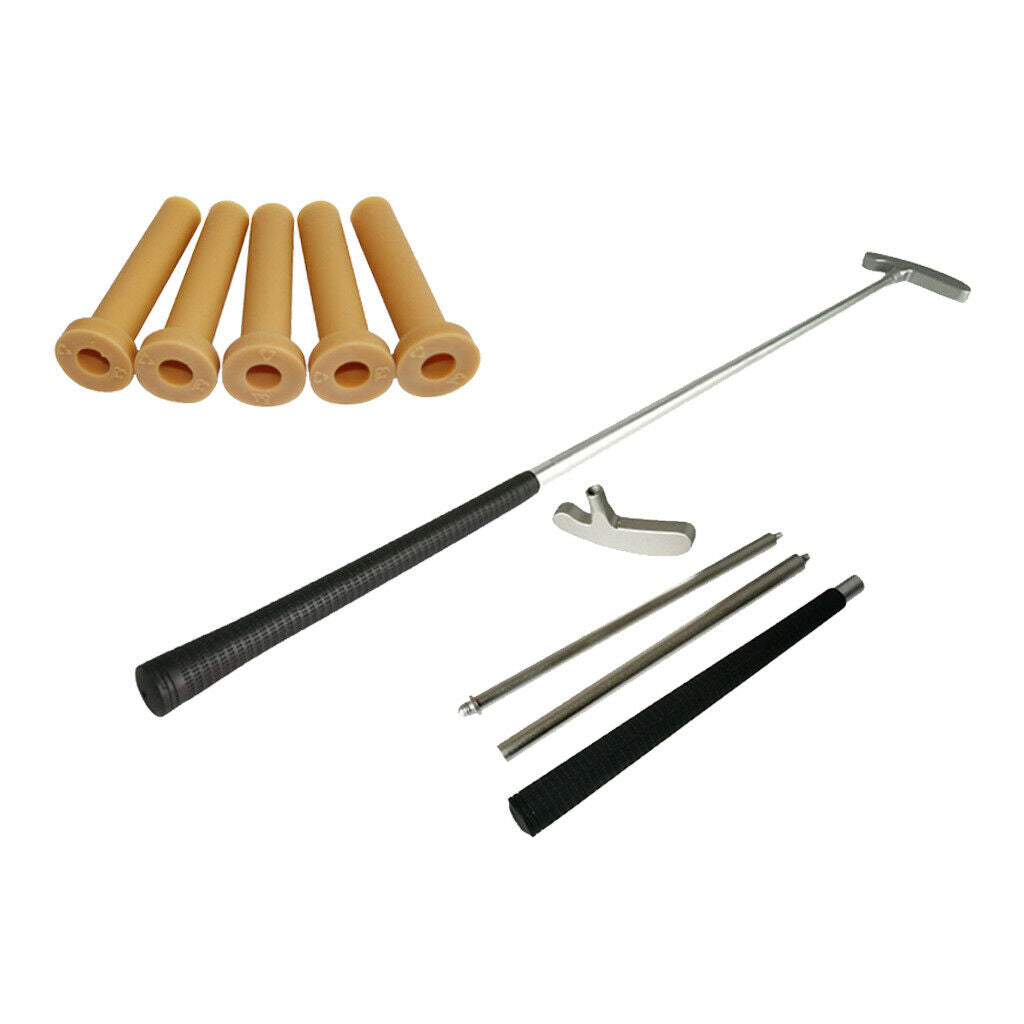 Folding Alloy Travel Golf Putter Golfer Trainer Yard Golfing Mat Tees Gift