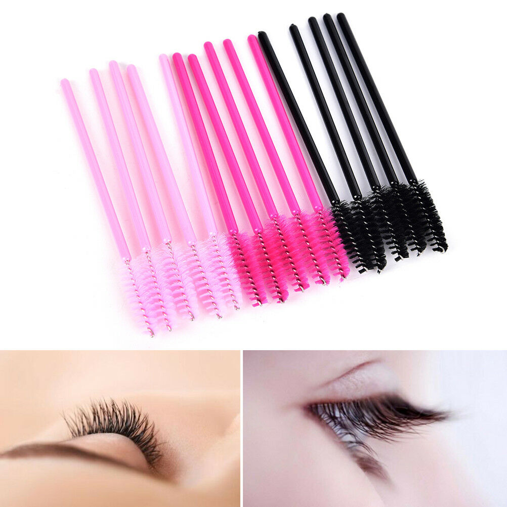50Pcs Disposable Eyelash Brush Mascara Wands Applicator Spoolers Makeup TooF Kt