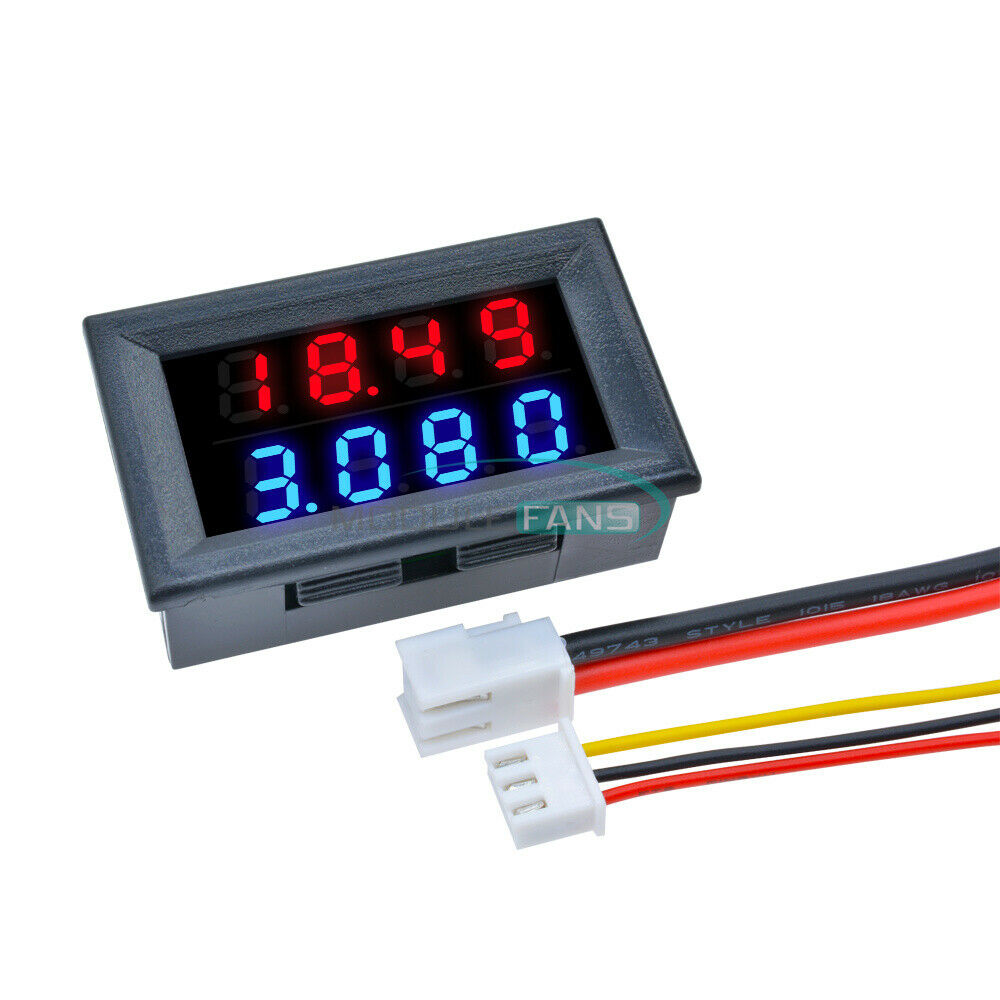 0.28"4-Bit DC0-100V 10A Voltmeter Ammeter Blue+Red LED Amp Dual Volt Meter Gauge