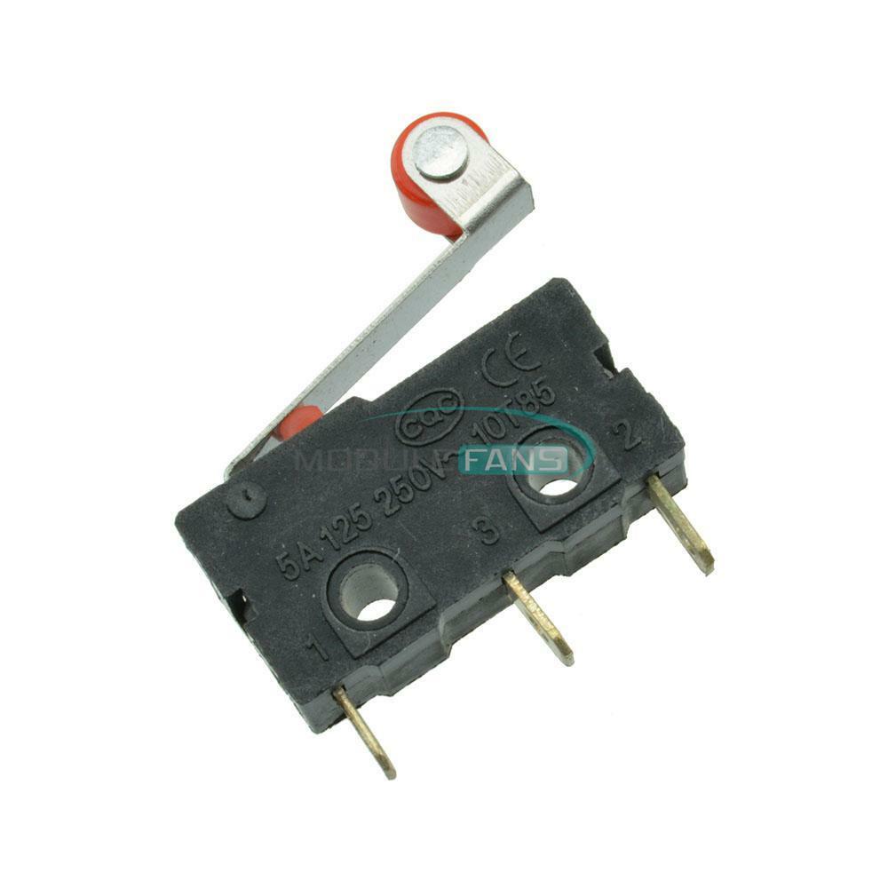 10Pcs Micro Roller Lever Arm Normally Open Close Limit Switch KW12-3 New