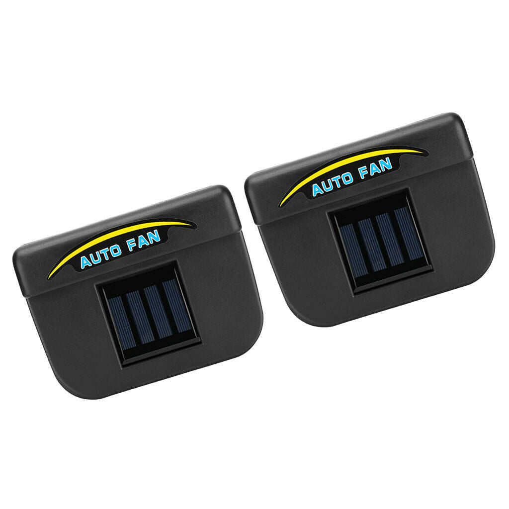 2pcs Universal Solar Power Car SUV Air Vent Exhaust Fan Radiator Ventilation
