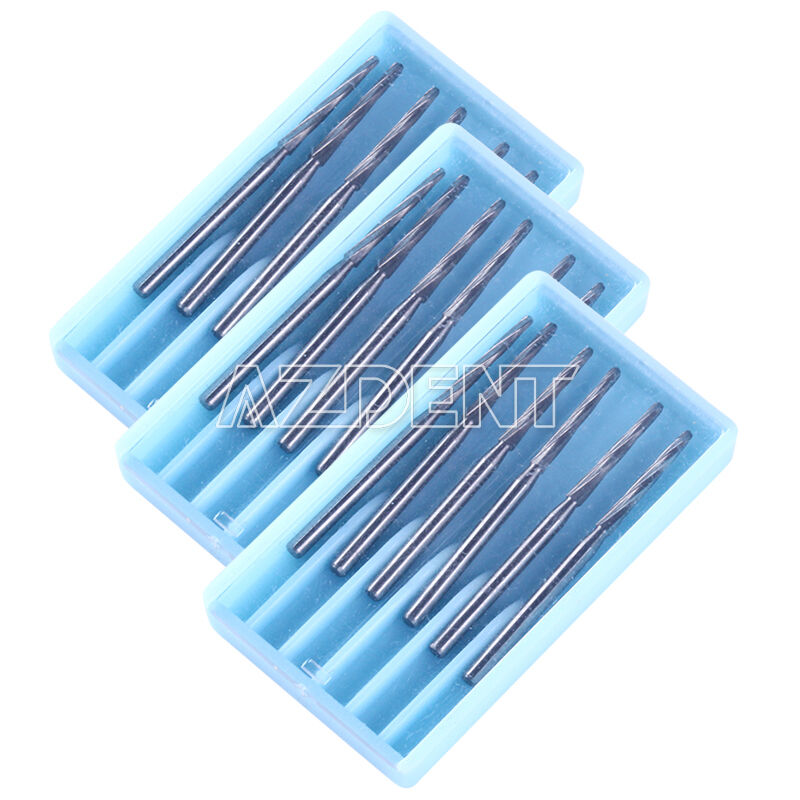 10 Packs Dental Surgical Cutters FG Burs Carbide Bone FG Zekrya 28mm 6pc/pack