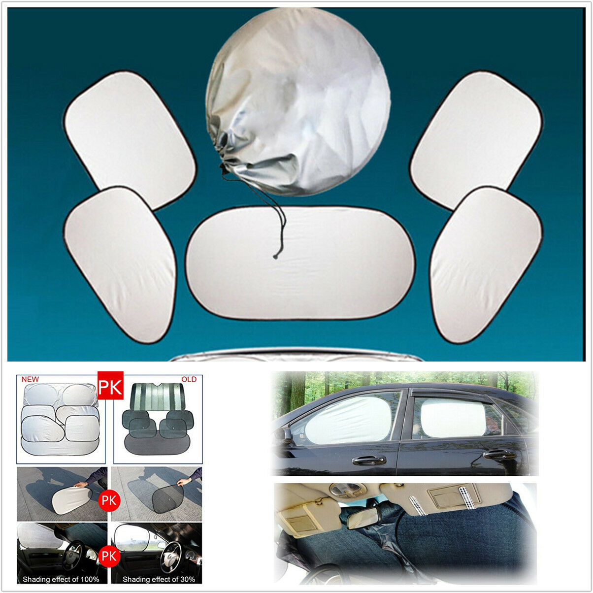 Windshield Curtai Sun Shade Visor Heat Block Screen Ray Folding Cover For Car