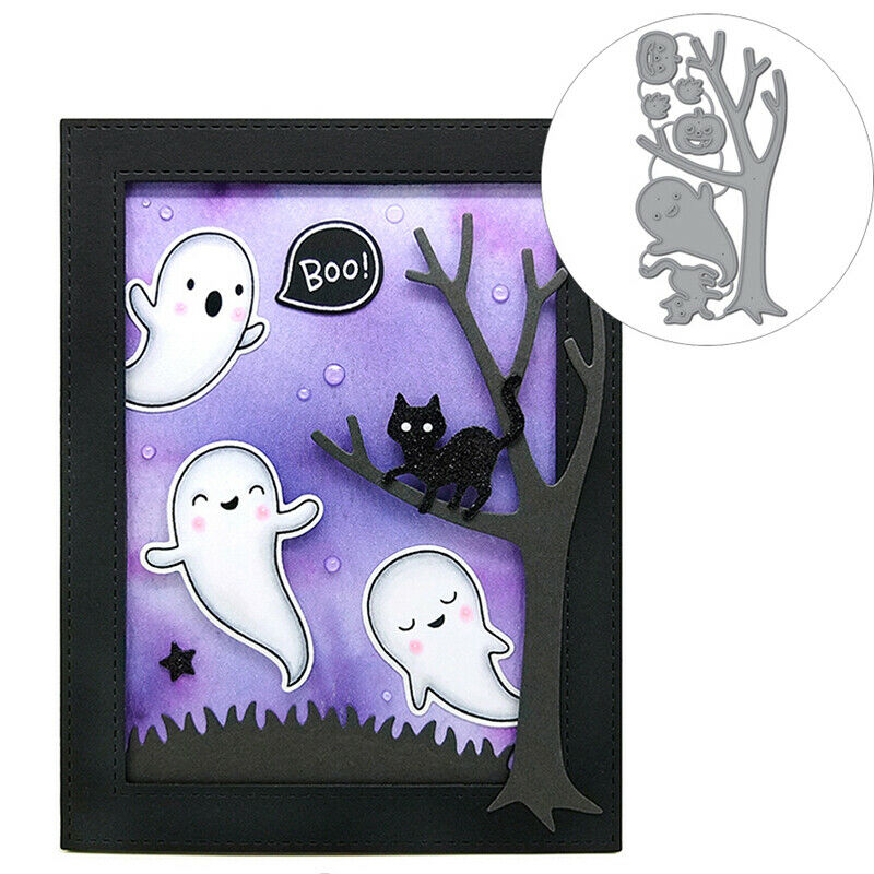 Halloween Metal Cutting Dies Ghost Craft Pumpkin Stencils for DIY Embossi.l8