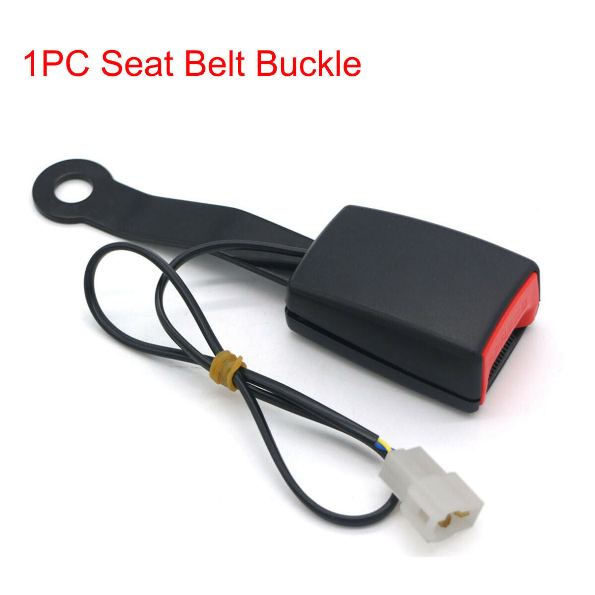Car Front Seat Belt Buckle Socket Plug with Warning Cable 7/8" Camlock Universal