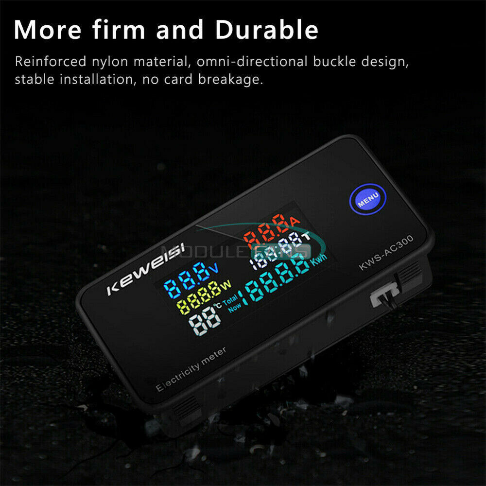 6 in 1 LCD Display Digital Energy Current Voltmeter Meter Tester AC50-300V