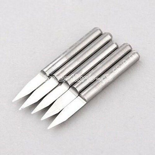 10 x 1/8'' HQ Round Tip Carbide PCB Cameo Engraving Carving Bit CNC Router 30°