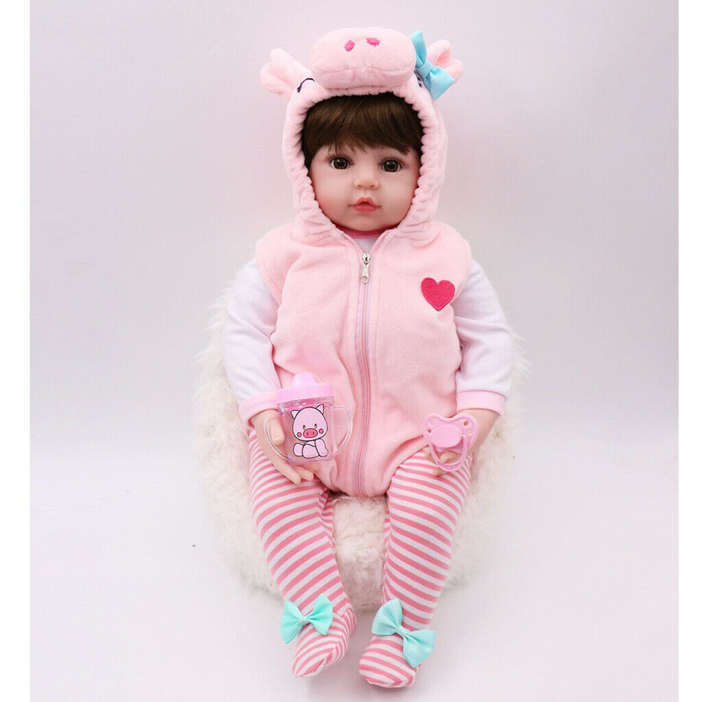 Reborn Handmade 19 inch Silicone Kids Birthday Gifts Perfect Playmates