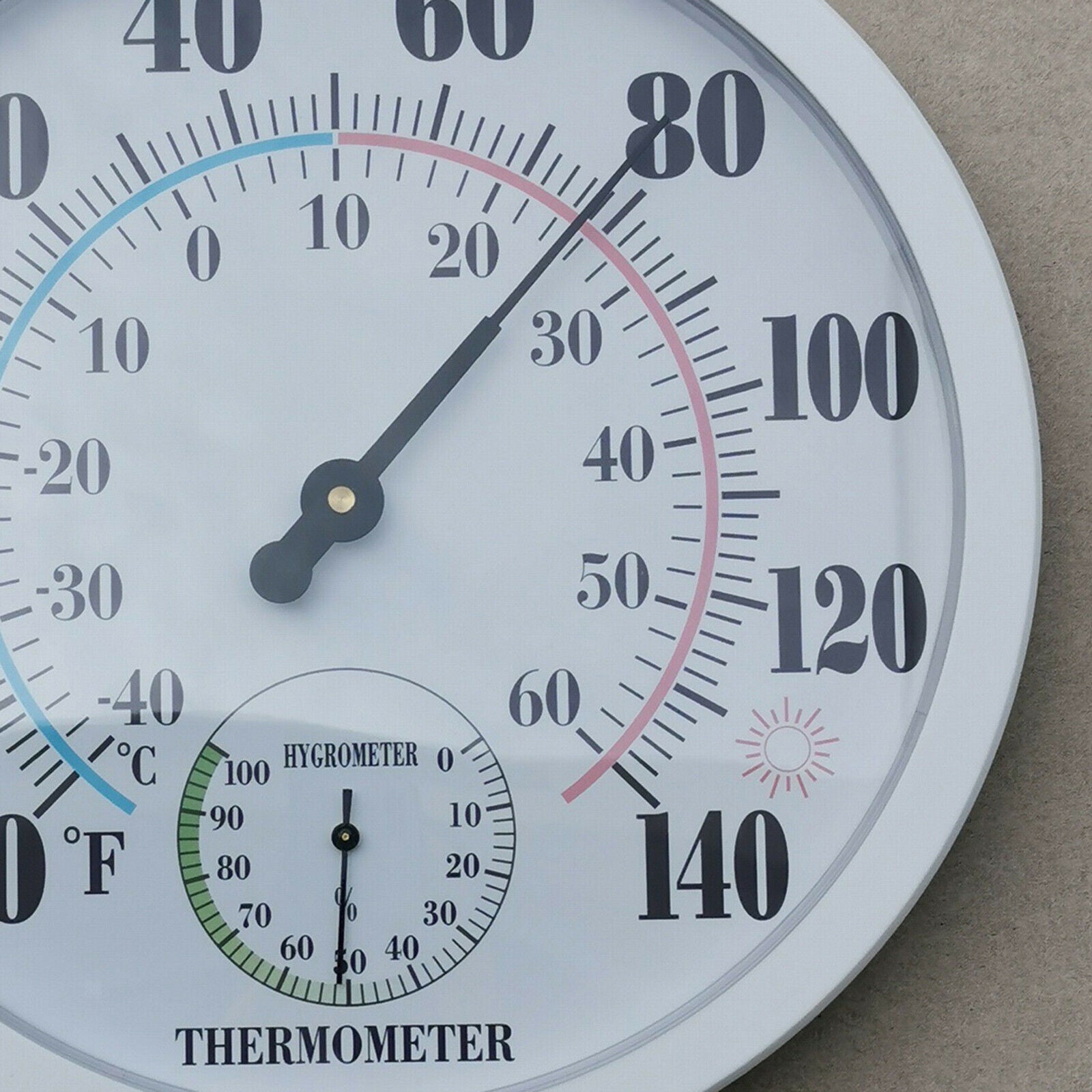 Wall Outdoor Wet Hygrometer Humidity Temperature Meter Thermometer