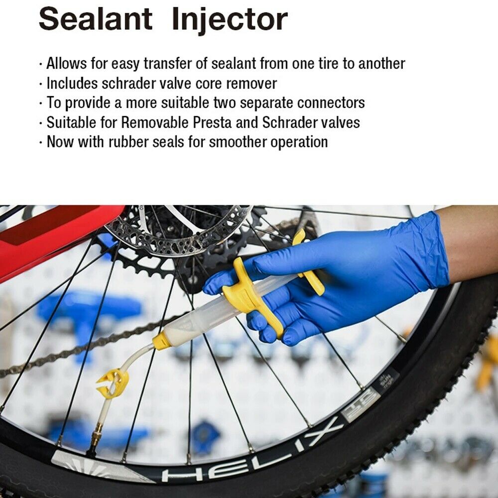 Bicycle Tubeless Tire Liquid Injection Tool Bike Tire Kits for Schrader Valve