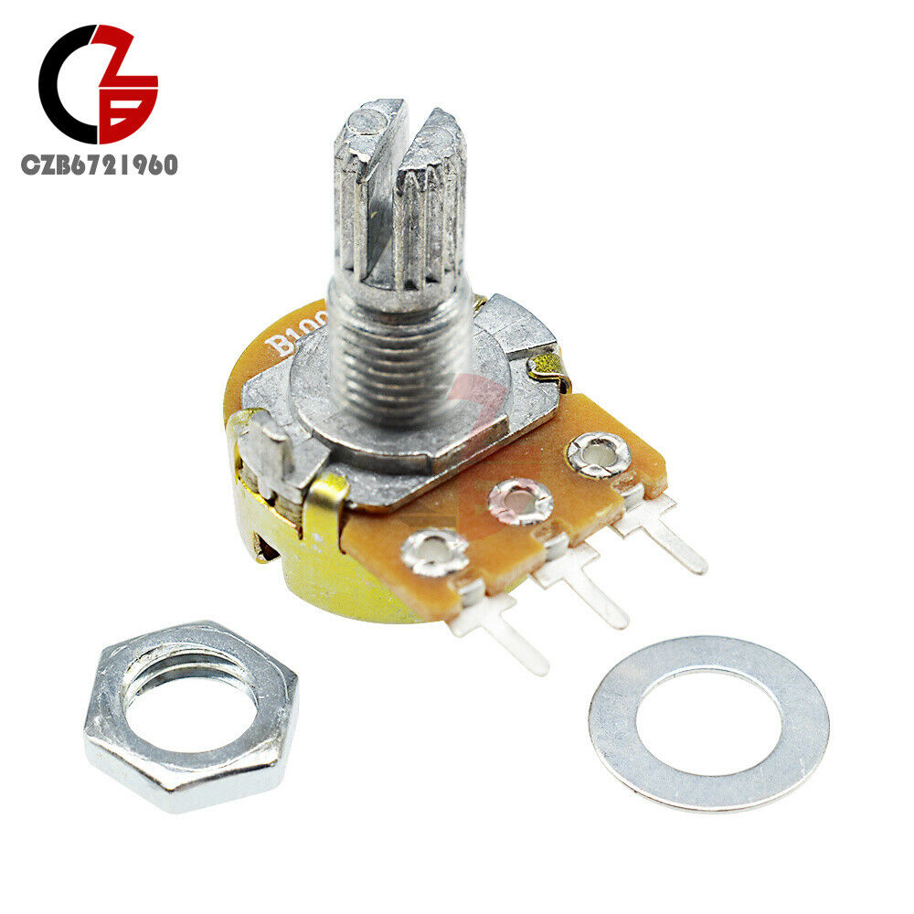 5PCS WH148 B100K 3Pin Potentiometer 100K Ohms Type B Taper Linear Rotary Pot