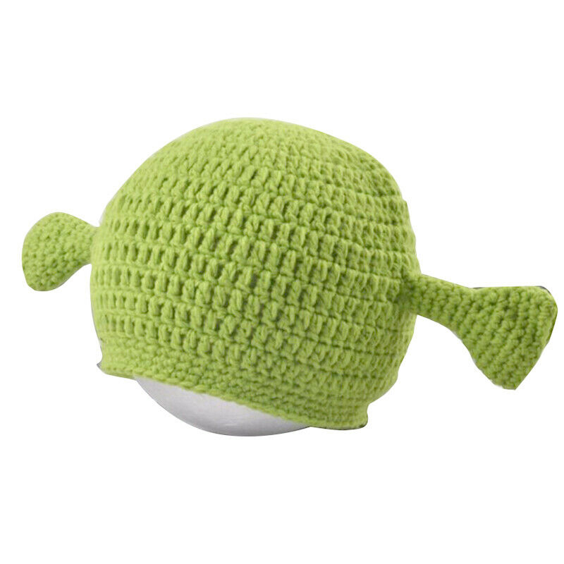 Unisex Balaclava Monster Shrek Wool Winter Knitted Hats Green Party Funny C Gy